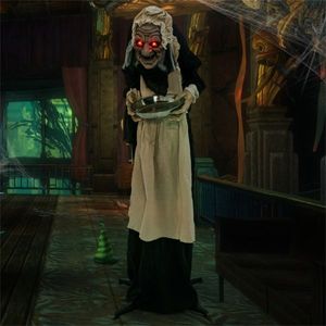 Halloween Old Lady Standing Greetings Decoration - Product Image 3