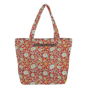 Bolsos de mano acolchados de lona de algodón con estampado de bloques de mano bolso acolchado de lona de algodón con estampado de bloques de mano indios bolso de mano acolchado de playa - Product Image 1