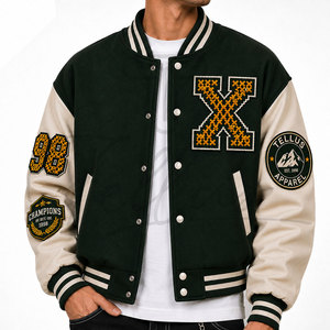 Veste universitaire en laine de haute qualité pour hommes, col montant, tissu en laine de la meilleure qualité, nouveau style disponible en plusieurs couleurs - Product Image 1