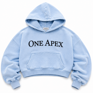 เสื้อฮู้ดดี้โอเวอร์ไซส์สำหรับผู้หญิง ONE APEX รุ่นพรีเมียม ผ้าฝ้ายหนานุ่ม ระบายอากาศได้ดี สีฟ้าอ่อน เหมาะสำหรับฤดูหนาว - Product Image 5