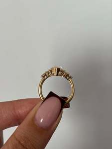 Anillo de Diamante Cultivado en Laboratorio de 2 Quilates, Corte Marquesa, Oro Sólido de 14K, Anillo de Compromiso, Joyería de Promesa de Boda - Product Image 3