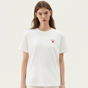 Camiseta Básica de Verano para Mujer, de Alta Calidad, Manga Corta, Color Sólido, Algodón, Corte Regular, Transpirable, Secado Rápido - Product Image 1