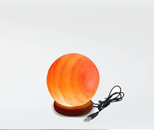 Lampe globe USB en sel rose de l'Himalaya naturel, lumière LED de nuit, décoration de la maison, lampe de bureau, cadeau - Product Image 6