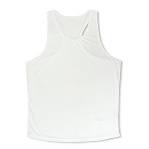 Men's Custom Logo Polyester/Cotton Quick Dry Sports Tank <b>Top</b> Workout Vest <b>Mesh</b> Gym Singlet - Product Image 2
