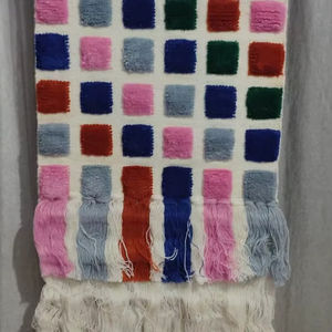 Tapisserie murale en laine faite à la main, nouée à la main, art abstrait, macramé tissé, décoration bohème pour la maison, décoration de salon, tapisserie murale -09 - Product Image 1