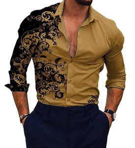 Chemises décontractées pour hommes personnalisables en coton sergé 100 %, respirantes, anti-plis, séchage rapide, écologiques, pour l'automne - Product Image 5