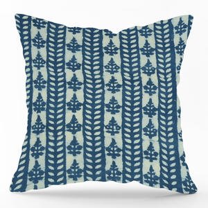 Housse de coussin en coton style bohème indigo, imprimée à la main, coussin décoratif - Product Image 4