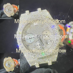 Mossanire Luxury <b>Watch</b> Stainless Steel & Moissanite <b>Case</b> Glass Dial 10 Bar Water Resistant Wedding Party Elegant <b>Watch</b> - Product Image 1