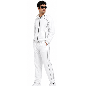 Custom Sports Nylon Tracksuit for <b>Men</b> Lightweight <b>Jacket</b> and Pants Windproof Activewear OEM ODM Bulk Production Nylon Tracksuit - Product Image 4
