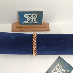 Brazalete de Cobre Puro Hecho a Mano con Patrón de Trenzado de Cuerda Tradicional, Estilo Cadena de Cobre Sólido, Ajustable - Product Image 5