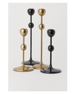 Support à bougie vintage en laiton avec pompon et nœud, porte-bougie conique en laiton antique avec ruban et pompon, support à bougie élégant avec nœud et pompon - Product Image 5
