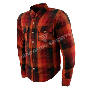Camisa de Franela para Motocicleta para Hombre, 100% Algodón, Talla Grande, 2026, con Protección CE, Refuerzo de Fibras de Aramida, Transpirable - Product Image 3