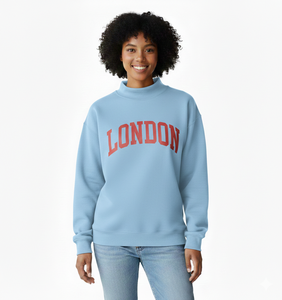 Sweat-shirt long à col montant pour femme, design personnalisé, surdimensionné, ample, hiver, polyester / coton, polaire respirant - Product Image 2