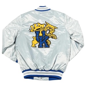 Chaqueta de los Kentucky Wildcats, Color Gris Satinado, Estilo Vintage, para Baloncesto y Fútbol Americano - Product Image 2