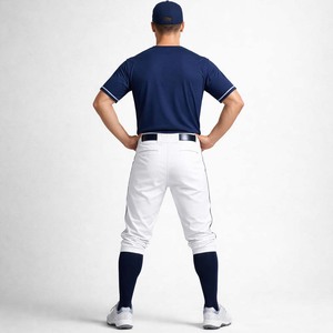 OEM <b>Custom</b> Logo Team Sports Wear Plain Short Sleeve Baseball Jersey and Knee Length Pants <b>Softball</b> <b>Uniform</b> - Product Image 2