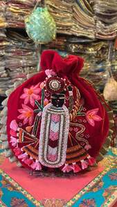 Bolso de Mano Económico para Mujer, Elegante y Ligero, Ideal para Fiestas, Bolsos Tradicionales Pichwai Shreenath Ji Potli - Product Image 2
