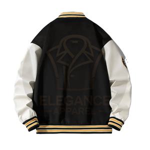 En gros De Haute Qualité Contraste Couleur Lettre Imprimé Meilleur Fournisseur Confortable En Plein Air Hiver Collège Baseball Varsity Toile - Product Image 1