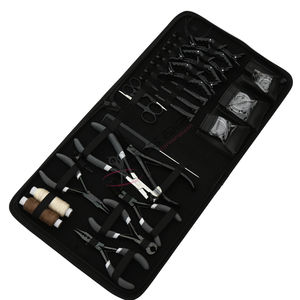 Stylist Hair Extension <b>Tools</b> Kit Keratin Bond Cutter Tape In Plier Beads Opening Closing <b>Tool</b> Wig <b>Threads</b> Parting Finger Ring - Product Image 1