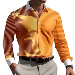 Nueva moda informal para hombre, estampado en 3D, patrón de rayas manchadas, 100% de algodón largo Top, ropa Unisex para la temporada de primavera y otoño - Product Image 1