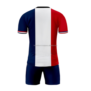 Ensemble d'uniformes de football pour hommes de qualité supérieure, respirant, à manches courtes, avec découpe automatisée pour vêtements de sport - Product Image 3