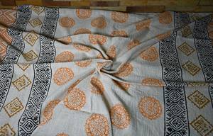 Manta Decorativa Grande con Estampado Floral, 100% Algodón Ecológico, Hecha a Mano en India, con Estampado a Bloque, para Sofá, para Todas las Estaciones, Orgánica - Product Image 6