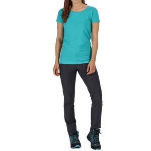 Camiseta de cuello en V extragrande de ajuste ceñido para mujer, informal, a rayas, con logo, de poliéster/algodón, ecológica, con apliques OEM, al por mayor - Product Image 3