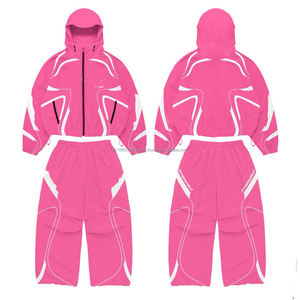 Chaqueta Cortavientos Deportiva Personalizada de Alta Calidad, Ajustada, Elástica, de Poliéster con Bloques de Color, Ropa Deportiva de Nailon - Product Image 3