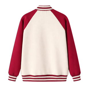 Chaqueta Varsity de Béisbol para Hombre de Alta Calidad, Fabricada por OEM, con Mangas de Cuero y Bordado Personalizado, Chaqueta Cortavientos - Product Image 3