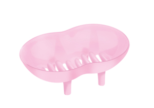 Porte-savon en plastique jaune moderne et durable avec pieds antidérapants pour la salle de bain - Product Image 2