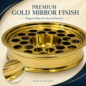 Deluxe Gold Plated Stainless Steel Round <b>Buffet</b> Platter Lid Polished Metal Multifunctional Serving <b>Tray</b> for Catering Display - Product Image 4