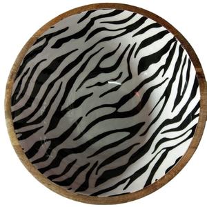 Bol en bois personnalisé AE élégant imprimé plat émaillé pour servir salade soupe fruits cadeaux d'affaires vaisselle toutes saisons - Product Image 1