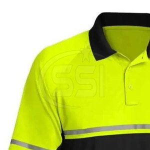 Chemise de travail haute visibilité ANSI Classe 2 imperméable avec bandes réfléchissantes pour les tâches de maintenance en extérieur, polo de sécurité, uniforme - Product Image 4
