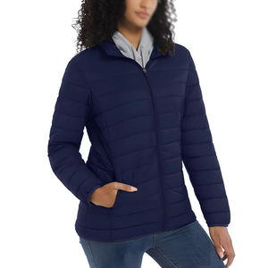 <b>Women</b> Quilted Puffer <b>Jacket</b> Stand Collar Zip Up Lightweight <b>Warm</b> <b>Winter</b> Coat with Pocket - Product Image 1