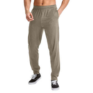 Custom Men's Solid Gray Color Cotton Fabric Sweatpants Premium Elastic Waist Drawstring <b>Joggers</b> With Side Pockets For Men - Product Image 3