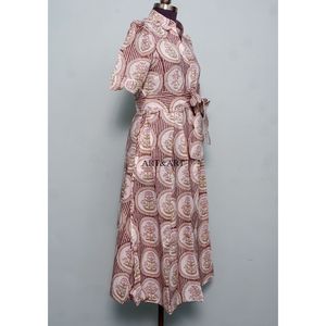 Nouvelle Arrivée Robe Indienne Mi-Longue Décontractée pour Femme, Idéale pour les Fêtes et le Quotidien, Confortable, 100% Coton, Style Kangourou Doux et Naturel - Product Image 5