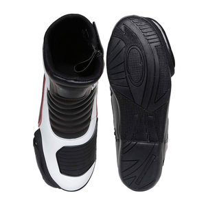 Bottes de moto en cuir respirant sur mesure OEM avec système de laçage rapide, chaussures de course antichoc pour motards, toutes saisons pour hommes - Product Image 4