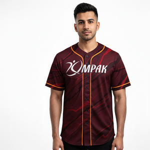 Maillot de baseball unisexe avec impression par sublimation haute résolution, manches courtes, grande taille, tissu sport respirant - Product Image 1