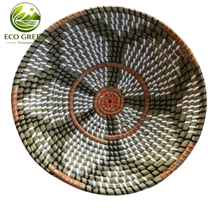Plato de Seagrass Hecho a Mano, Bandeja de Servir Tejida Natural, Vajilla Redonda Ecológica, Decoración del Hogar, Logotipo Personalizado, Proveedor Mayorista - Product Image 1