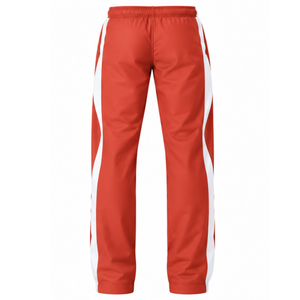 Ensemble de survêtement à capuche rouge et blanc, veste zippée intégrale, pantalon droit assorti, tenue de sport athlétique personnalisée pour l'entraînement en équipe, ensemble deux pièces - Product Image 5