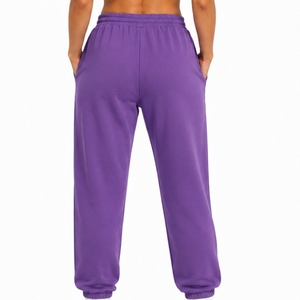 <b>Women</b> Fleece Sweatpants With Mid Waist Elastic Drawstring Loose Fit Full Length Casual <b>Harem</b> <b>Pants</b> With Side Pockets Sweatpants - Product Image 2