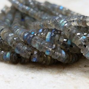 5mm 7mm Natural Gray <b>Labradorite</b> Stone Faceted Tyre Heishi Gemstone Beads Strands IGI Certified Hand Knotted Beaded Jewelry 2026 - Product Image 3