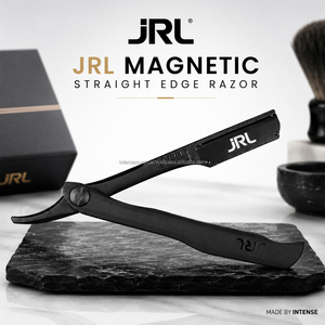 JRL Stainless Steel Magnetic <b>Straight</b> Edge <b>Razor</b> Professional Shavette Barber <b>Razor</b> OEM Factory - Product Image 1
