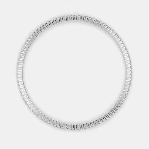 Pulsera de tenis chapada en oro blanco de 18 quilates con moissanita VVS de corte brillante redondo, joyería fina de plata de ley 925 - Product Image 5