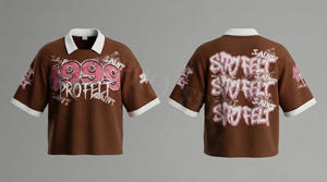 Camiseta de Hombre Cómoda, de Manga Corta, Transpirable, con Cuello Redondo, Logotipo Impreso, Se Acepta Marca Privada, 100% Algodón, Estilo Hip Hop - Product Image 4