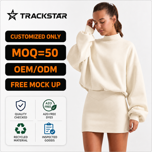 เสื้อฮู้ดดี้ผู้หญิงทรงโอเวอร์ไซส์ คอวี แขนยาว ผ้าถัก 100% คอตตอน ใส่สบาย ระบายอากาศได้ดี เหมาะสำหรับฤดูใบไม้ร่วง สไตล์ลำลอง - Product Image 3