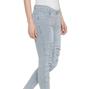 Nouveau style – Jean décontracté d'hiver pour femme, idéal pour l'extérieur, qualité supérieure, délavage foncé uni, 100 % coton, à prix abordable - Product Image 5