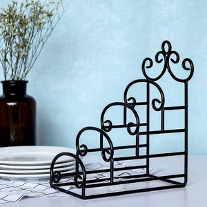 Soporte de Servicio de 2 Niveles con Marco de Metal Plateado y Platos Blancos, Estante Moderno para Alimentos, Soporte Decorativo de Metal para Cocina - Product Image 6
