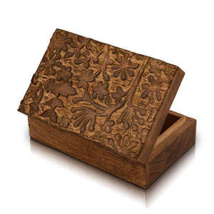 Cheap Price Quality Wooden Hand Carved <b>Box</b> Mango Wood Floral Carving <b>Box</b> for Keep Sake Wooden <b>Gift</b> <b>Box</b> - Product Image 1