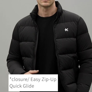 OEM Custom <b>Men</b> Plus Size <b>Winter</b> Quilted <b>Jacket</b> <b>Waterproof</b> Windbreaker Zipper Hoodie Embroidered Casual Snow Wear puffer hiking - Product Image 6