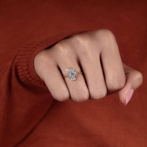 Anillo de Compromiso Vintage con Diamante Cultivado en Laboratorio, Oro Amarillo de 14K, Corte Redondo, Estilo Art Deco, Anillo de Novia para Mujer, Proveedor Mayorista - Product Image 3